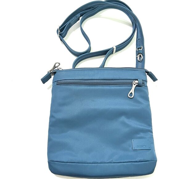 Pacsafe Citysafe CS50 Anti-Theft Cross Body Purse Blue - Picture 1 of 7